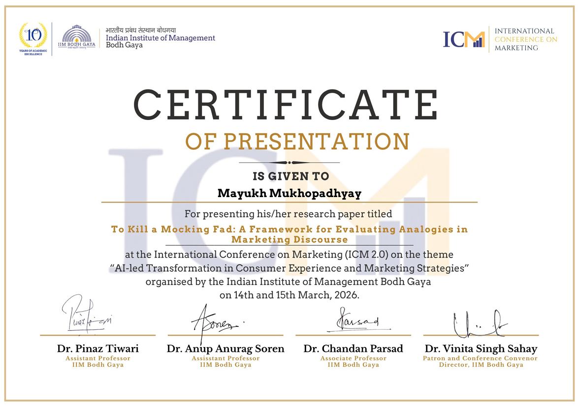 ICM 2026 Certificate